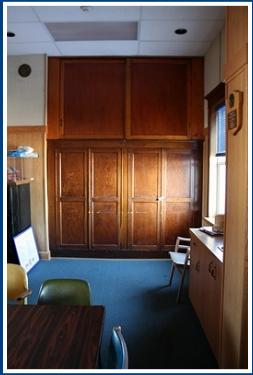 STORAGE CABINETS IN BOARD ROOM