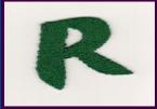 REIPAS GYMNASTICS CLUB FELT R BADGE 1965