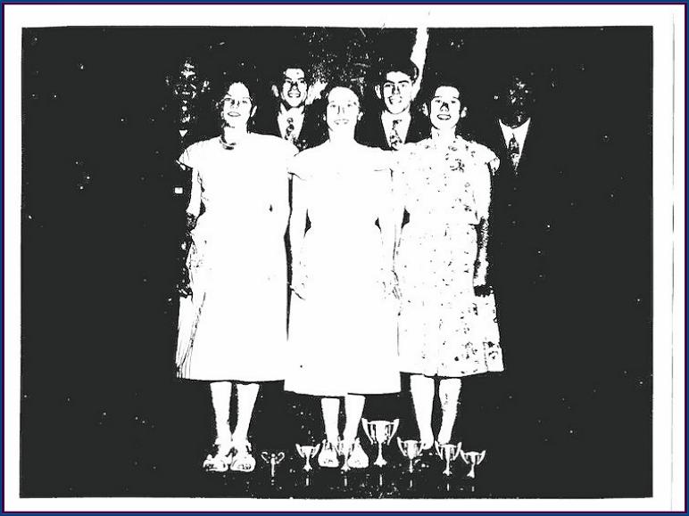 TRACK MEET WINNERS 1948 - MAURI M, RAY NEIL, SAM NEIL, RAY NEWTON, CECILE L, ARLINE R, LORETTA R